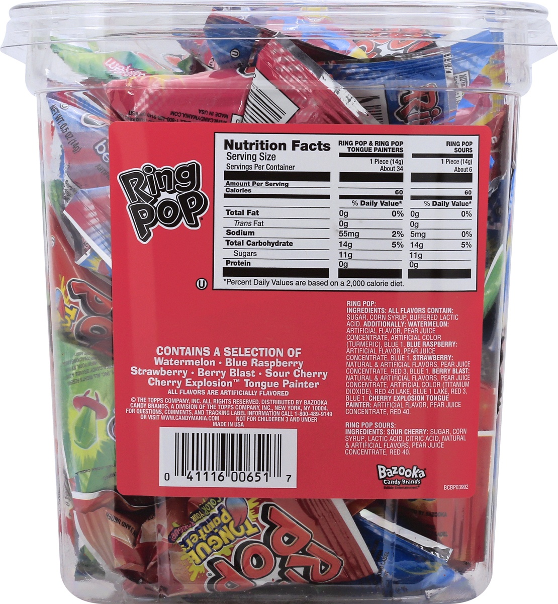 slide 10 of 10, Ring Pop Assorted Candy, 40 ct