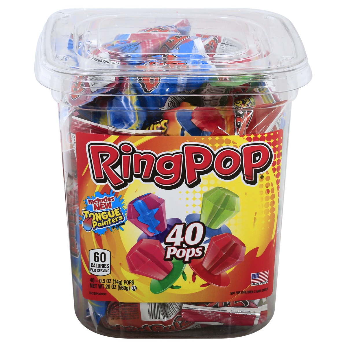 slide 1 of 10, Ring Pop Assorted Candy, 40 ct