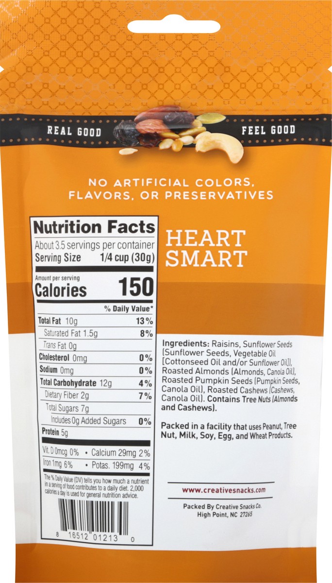 slide 5 of 10, Creative Snacks Co. Heart Smart Mix, 3.5 oz