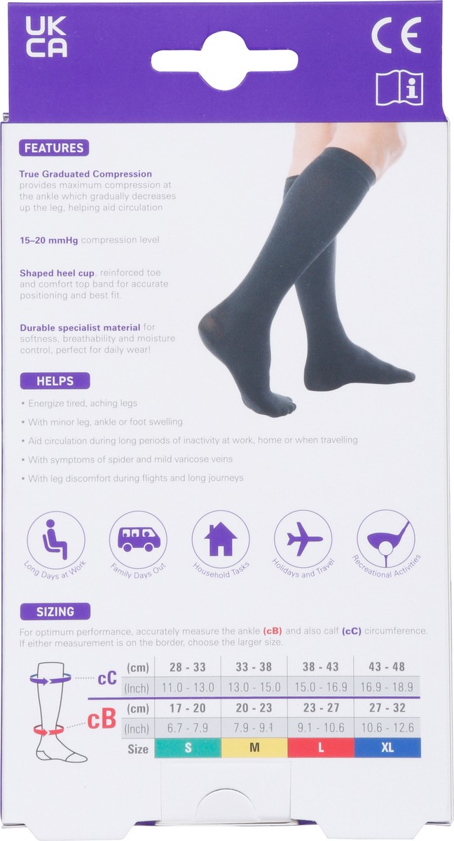 slide 5 of 9, Neo G Black Moderate Energizing Dress Socks Extra Large 1 Pair, 1 ct