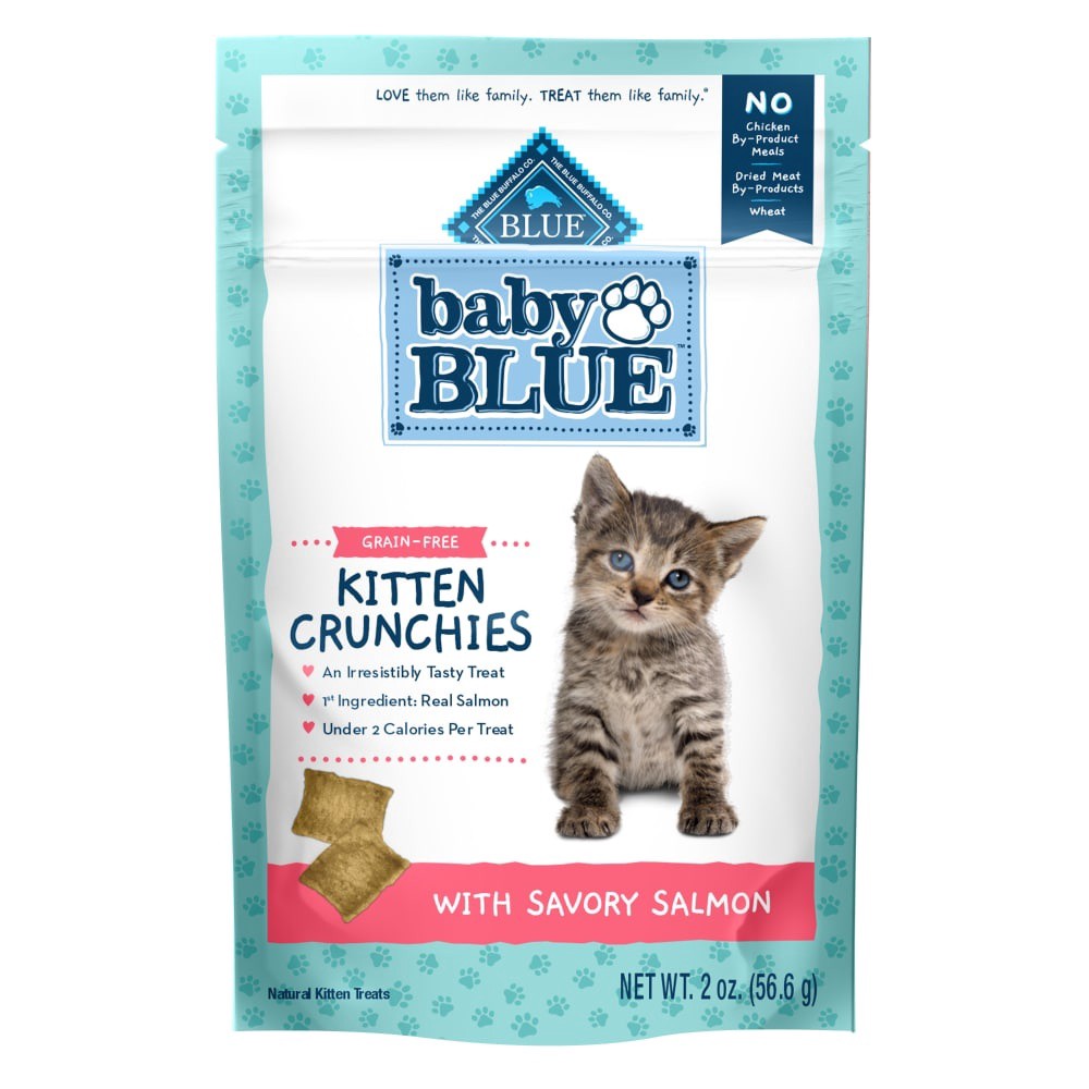 slide 2 of 2, Blue Buffalo Baby Blue Crunchies Natural Grain Free Savory Cat Treats, Salmon Recipe, 2 oz