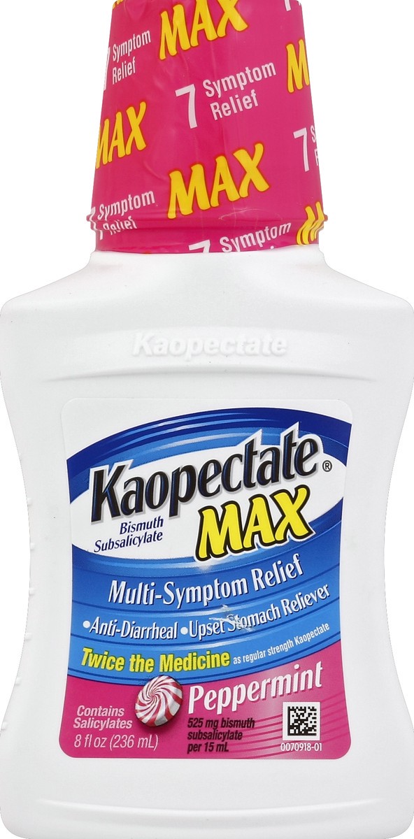 slide 5 of 7, Kaopectate Max Peppermint Liquid Anti Diarrheal & Upset Stomach Reliever, 8 fl oz