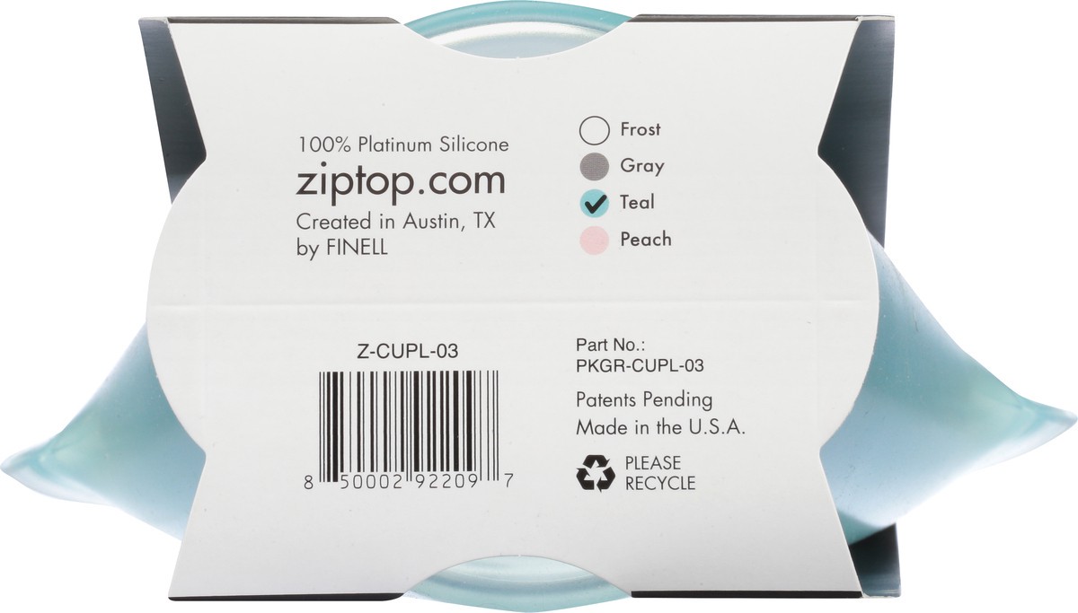 slide 4 of 9, Zip Top 24 Ounce Large Teal Cup 1 ea, 1 ct