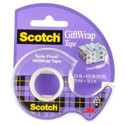 Scotch Satin Gift Wrap Tape, 3/4 in x 650 in