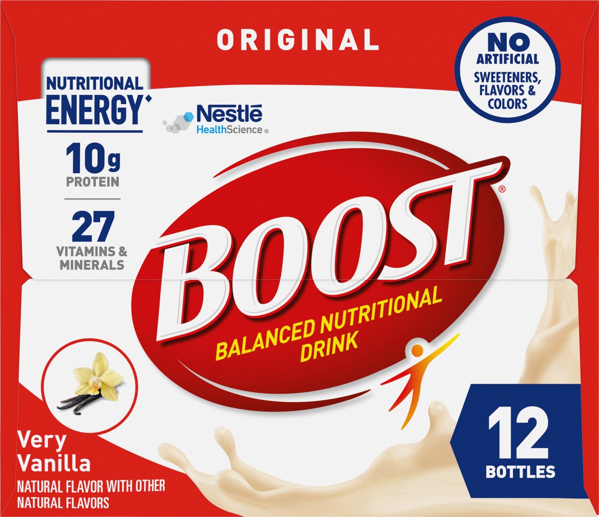 slide 8 of 9, Boost Very Vanilla Original Nutritional Drinks , 12 ct; 8 fl oz