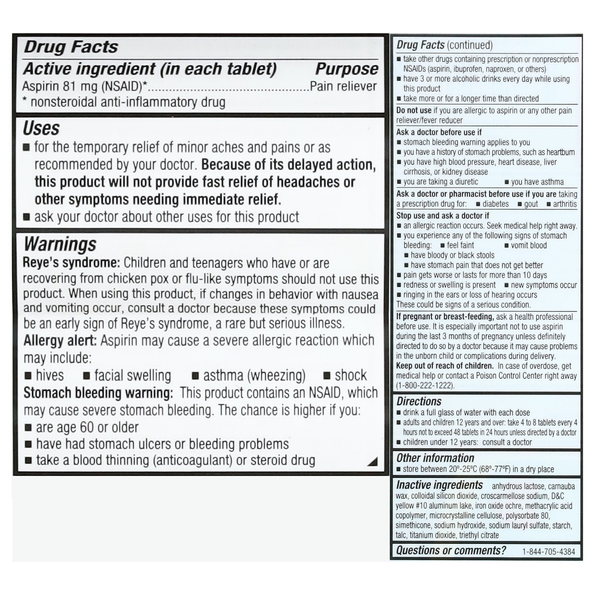slide 12 of 14, First Street Fs Aspirin Low Dse Enteric Comp Bayer, 500 ct