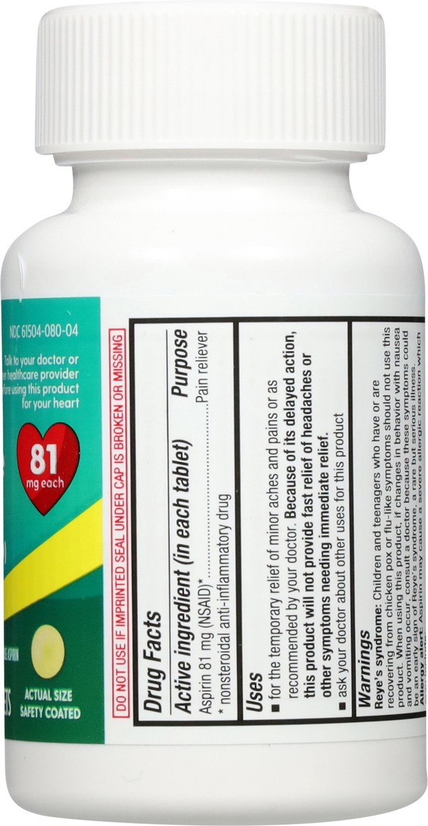 slide 5 of 14, First Street Fs Aspirin Low Dse Enteric Comp Bayer, 500 ct