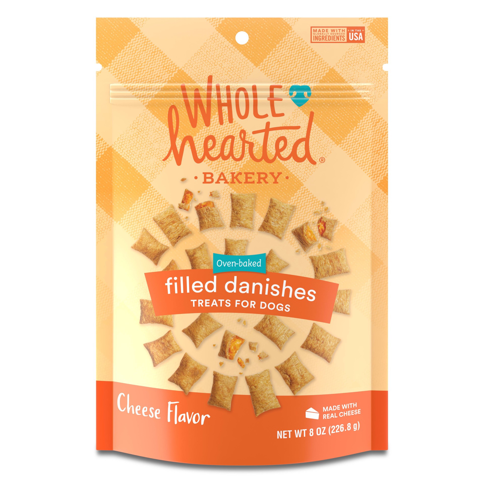 slide 1 of 1, WholeHearted Bakery Cheese-Filled Danish Dog Treats 8 oz., 1 ct