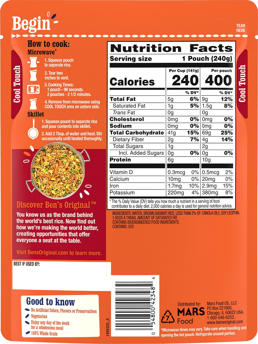 slide 12 of 13, Ben's Original Rice, Brown Basmati, 8.5 oz