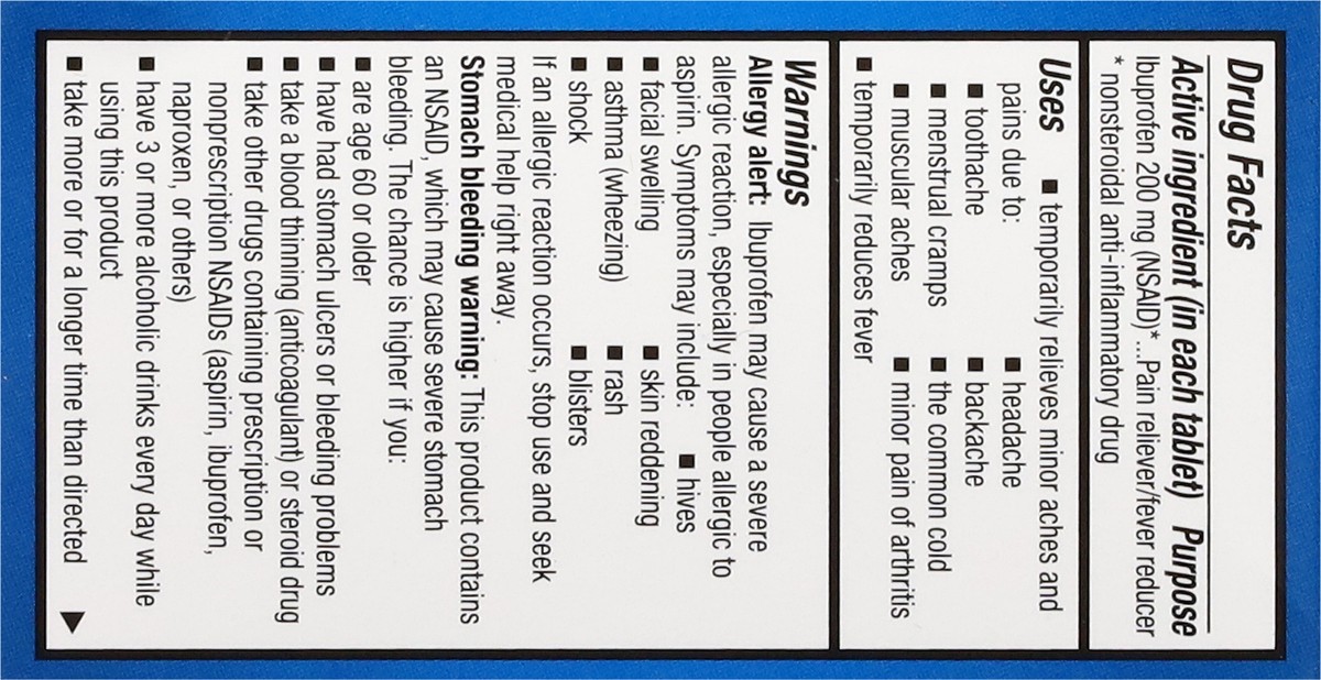 slide 13 of 14, First Street Fst St Ibuprofen Brn Tab Comp Advil, 100 ct