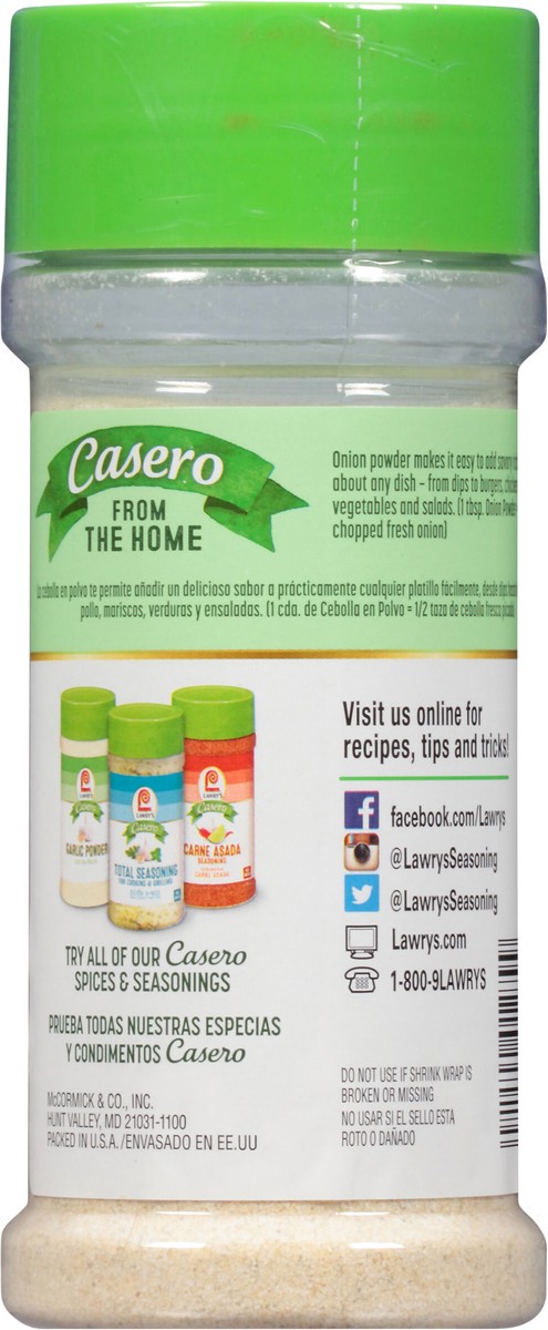 slide 6 of 7, Lawry's Casero Onion Powder, 7.5 oz, 7.5 oz