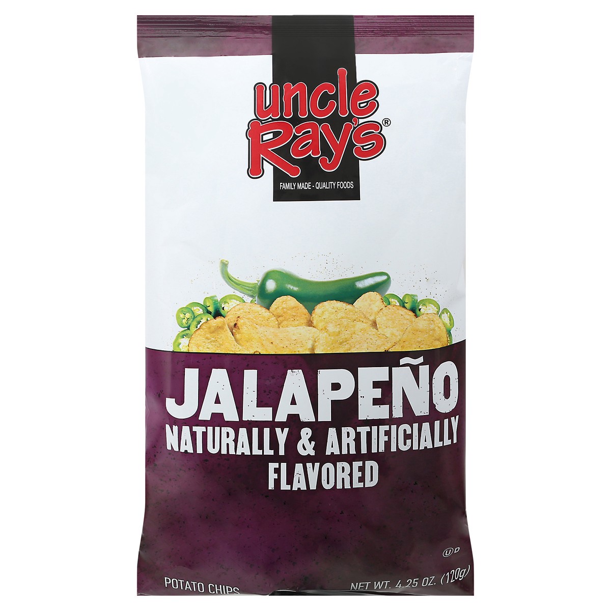 slide 1 of 9, Uncle Ray's Uncle Rays Jalapeno Potato Chips, 4.25 oz