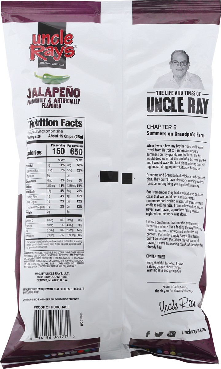 slide 5 of 9, Uncle Ray's Uncle Rays Jalapeno Potato Chips, 4.25 oz