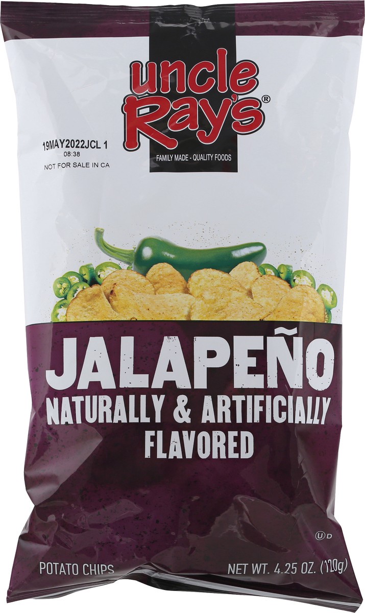 slide 1 of 9, Uncle Ray's Uncle Rays Jalapeno Potato Chips, 4.25 oz