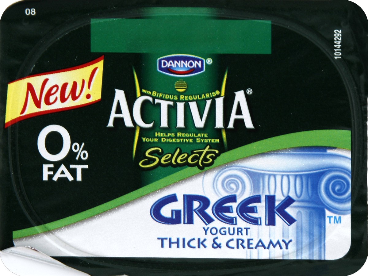 slide 2 of 6, Activia Yogurt, Greek, Thick & Creamy, Nonfat, Blueberry, 6 oz