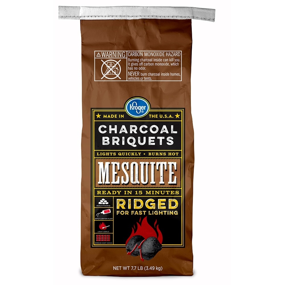 slide 1 of 1, Kroger Mesquite Charcoal Briquets, 7.7 lb