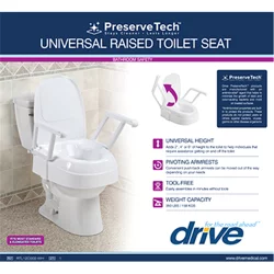Drive Medical Preservetech Universal Raised Toilet Seat