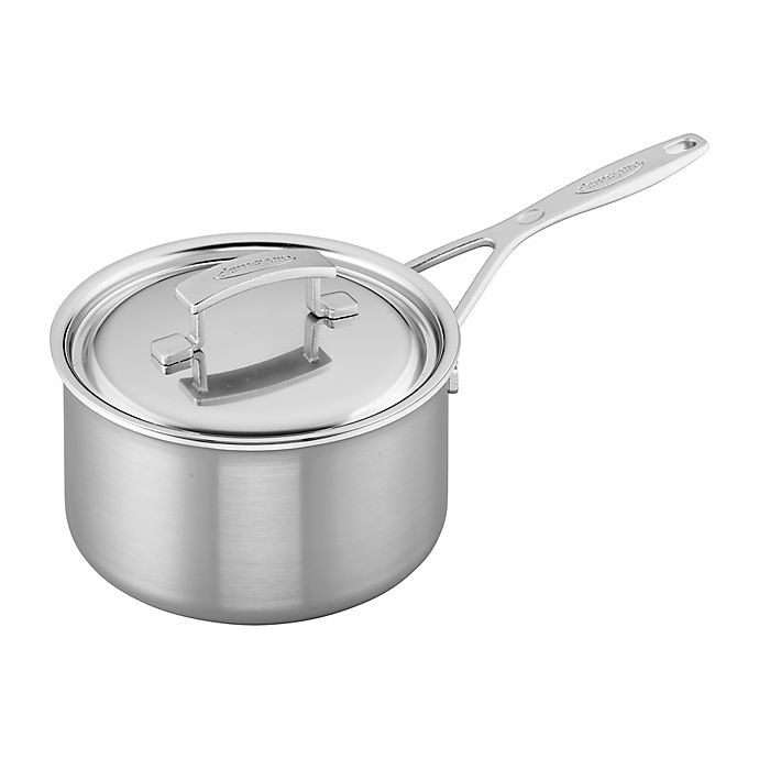 slide 1 of 1, Demeyere Industry Stainless Steel Covered Saucepan, 3 qt