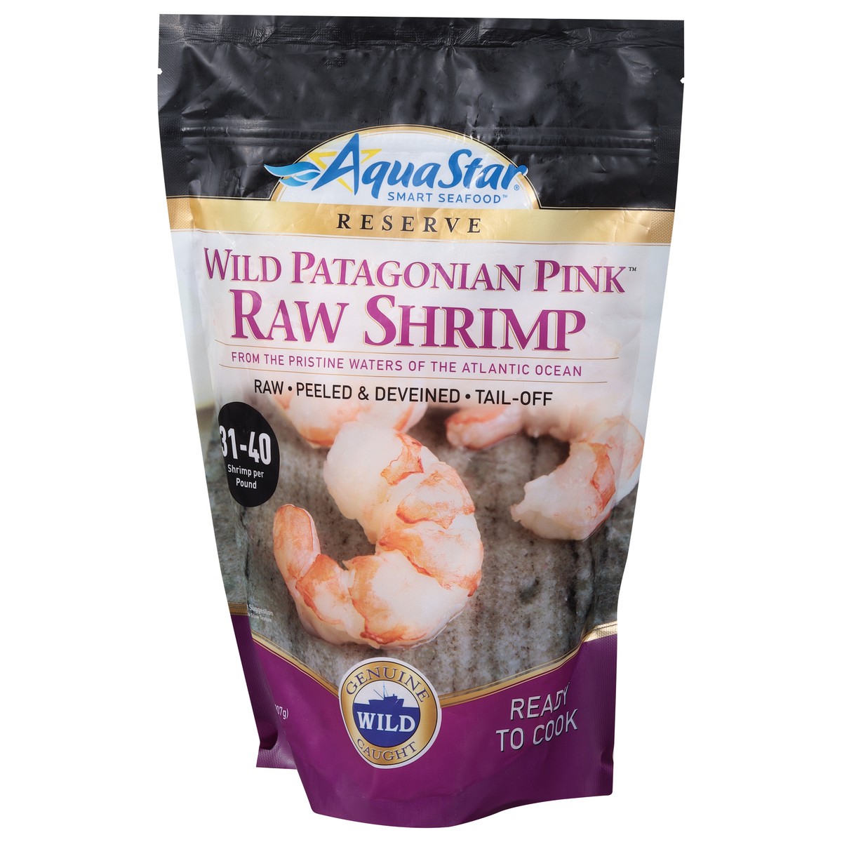 slide 8 of 9, Aqua Star Reserve Raw Wild Patagonian Pink Shrimp 2 lb, 2 lb