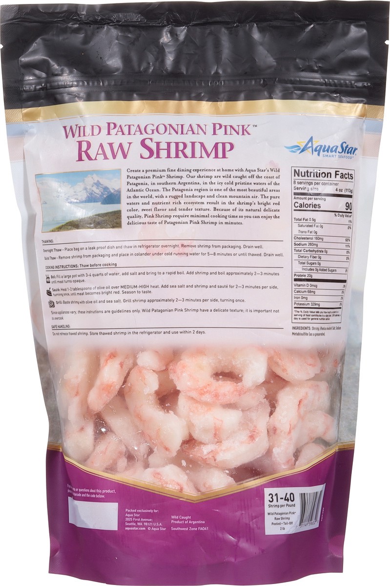 slide 2 of 9, Aqua Star Reserve Raw Wild Patagonian Pink Shrimp 2 lb, 2 lb