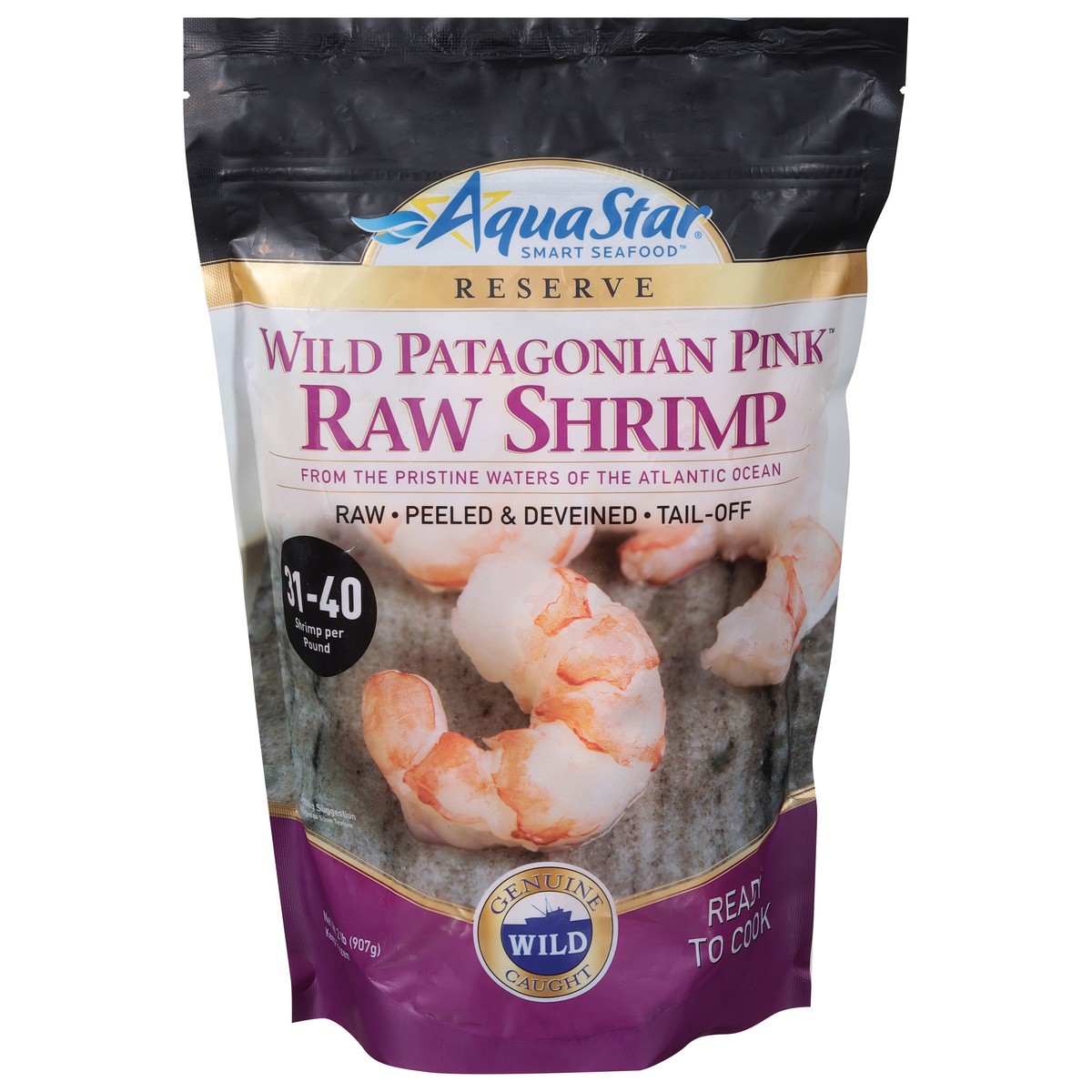 slide 1 of 9, Aqua Star Reserve Raw Wild Patagonian Pink Shrimp 2 lb, 2 lb