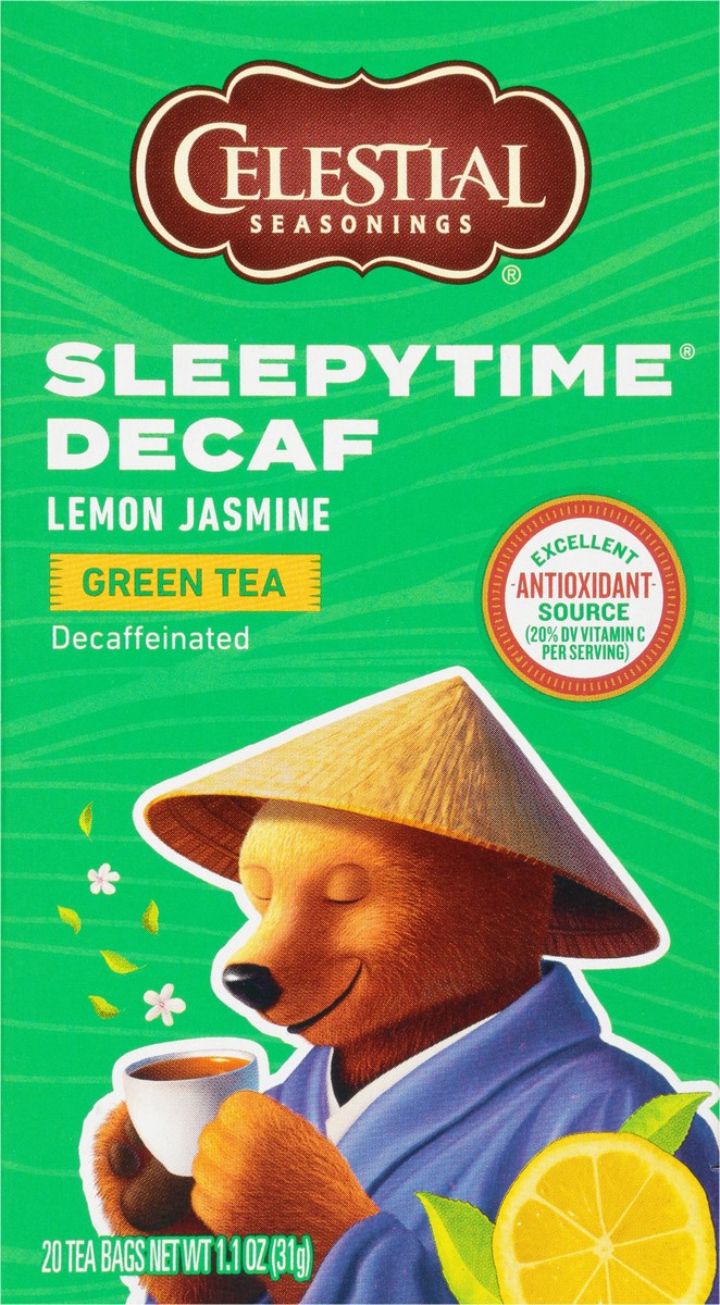 slide 5 of 8, Celestial Seasonings Sleepytime Decaf Lemon Jasmine Green Tea Bags 20 ct Box, 20 ct