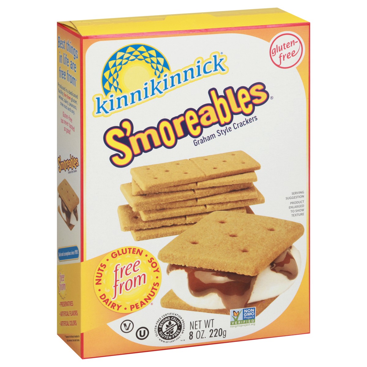 slide 5 of 9, Kinnikinnick Foods S'moreables Gluten-Free Graham Style Crackers 8 oz, 8 oz