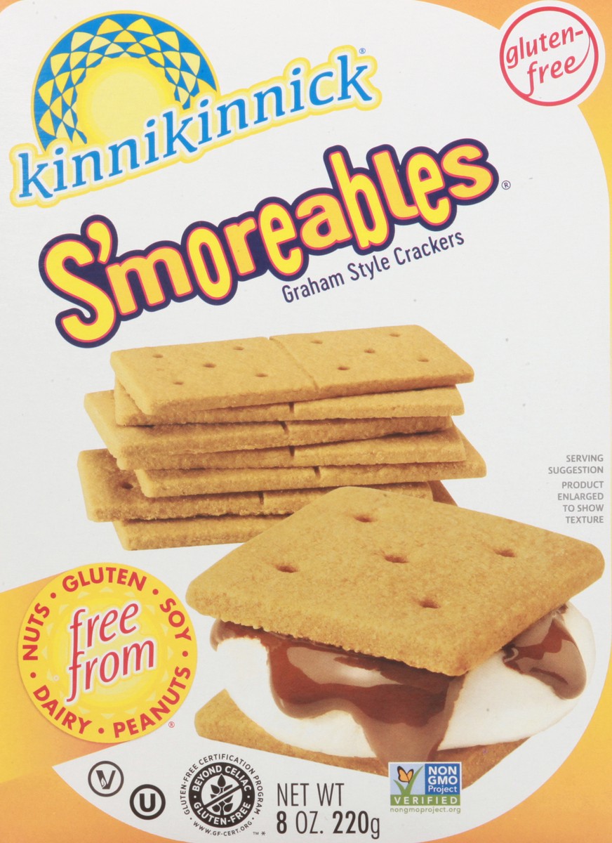 slide 3 of 9, Kinnikinnick Foods S'moreables Gluten-Free Graham Style Crackers 8 oz, 8 oz