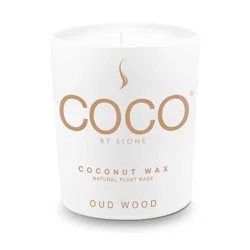 Stone Candles Oud Wood Coconut Wax Candle