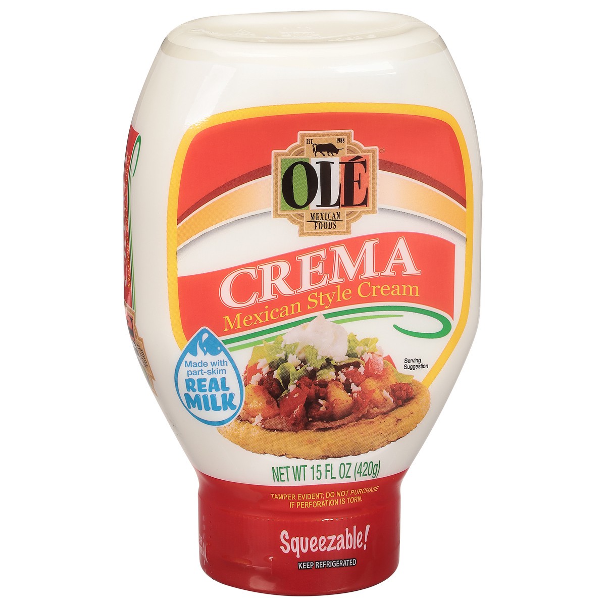 slide 4 of 11, Ole Mexican Style Crema 15 fl oz, 15 fl oz