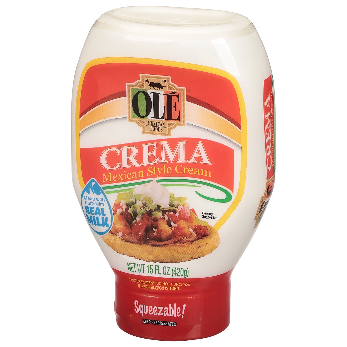 slide 3 of 11, Ole Mexican Style Crema 15 fl oz, 15 fl oz