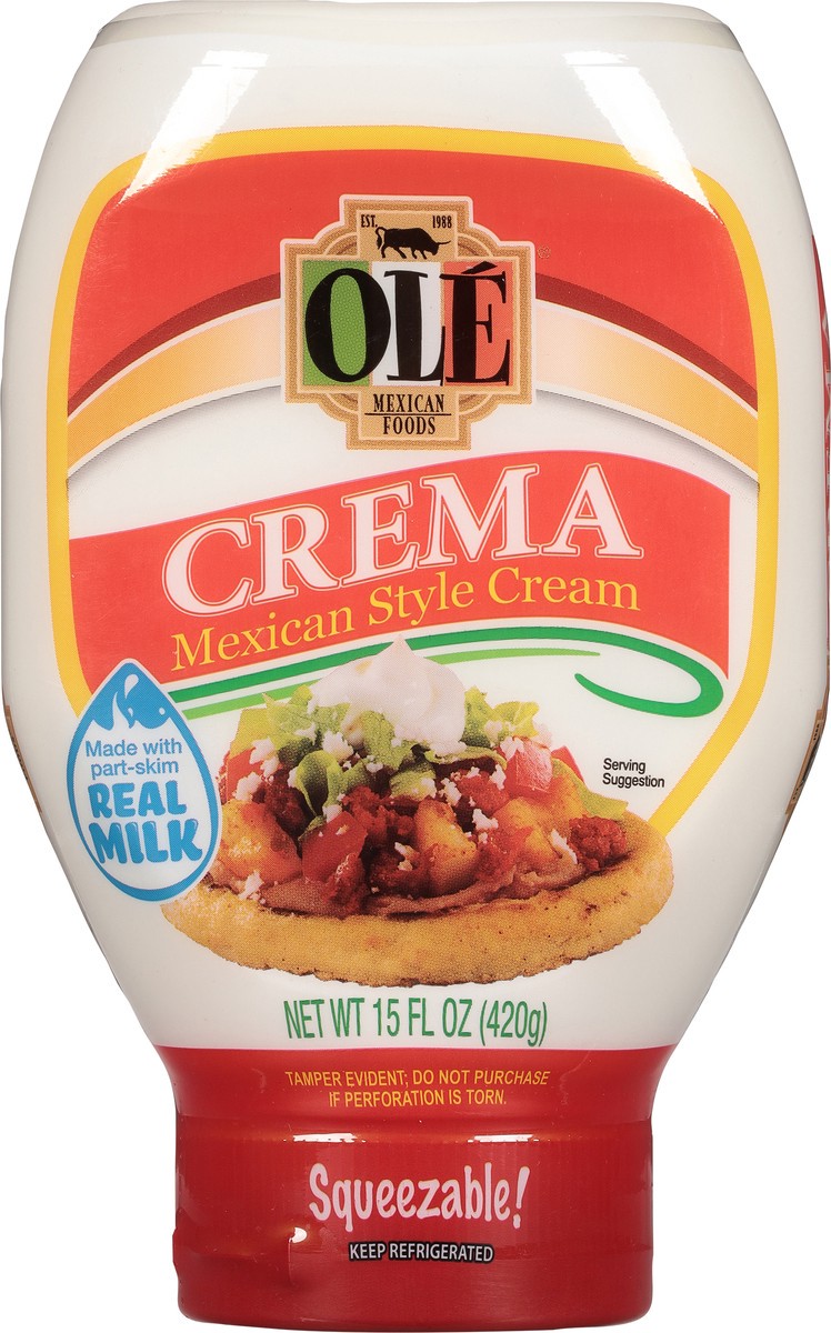 slide 11 of 11, Ole Mexican Style Crema 15 fl oz, 15 fl oz