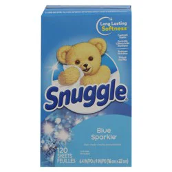 Snuggle Blue Sparkle Dryer Sheets 120 Each