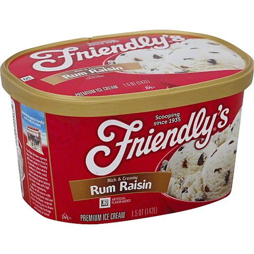 slide 2 of 3, Friendly's Rich & Creamy Rum Raisin Ice Cream, 48 oz