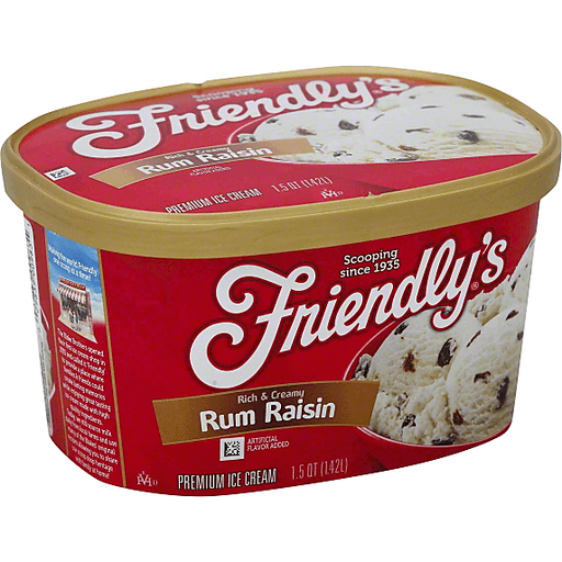slide 3 of 3, Friendly's Rich & Creamy Rum Raisin Ice Cream, 48 oz