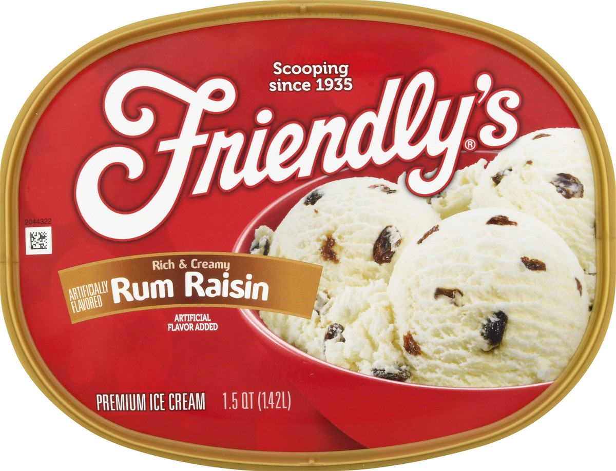 slide 9 of 9, Friendly's Rum Raisin Premium Ice Cream 1.5 qt, 1.5 qt