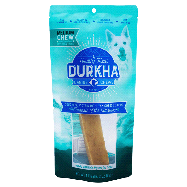 slide 1 of 3, Durkha Himalayan Yak Chew For Dogs, Medium, 1 ct