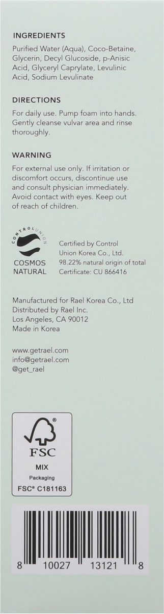 slide 6 of 12, Rael Gentle Foaming Feminine Wash 5 fl oz, 5 fl oz