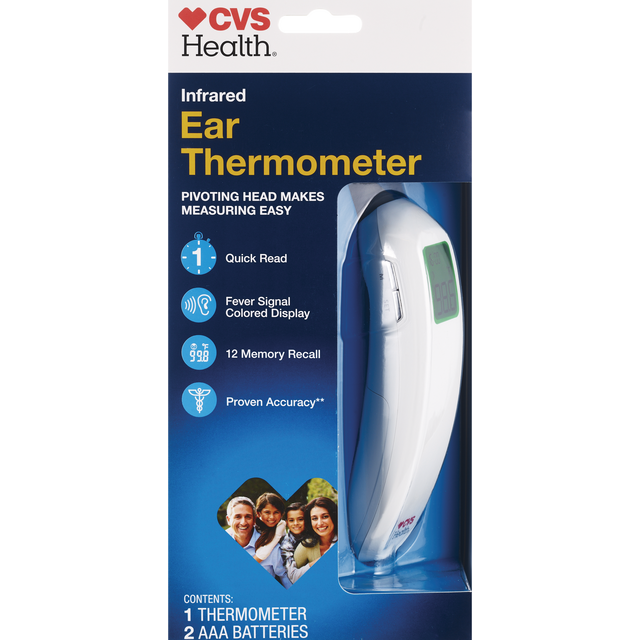 slide 1 of 1, CVS Health Pivot Ear Thermometer, 1 ct