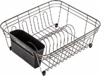 slide 1 of 1, Honey-Can-Do Chrome Dish Drying Rack - Black, SM