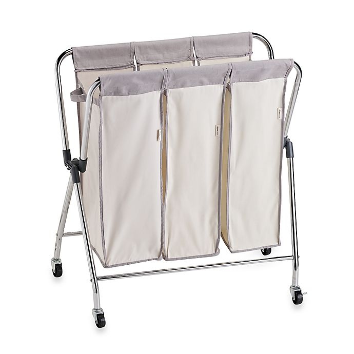 slide 1 of 1, Real Simple Triple Laundry Sorter, 1 ct