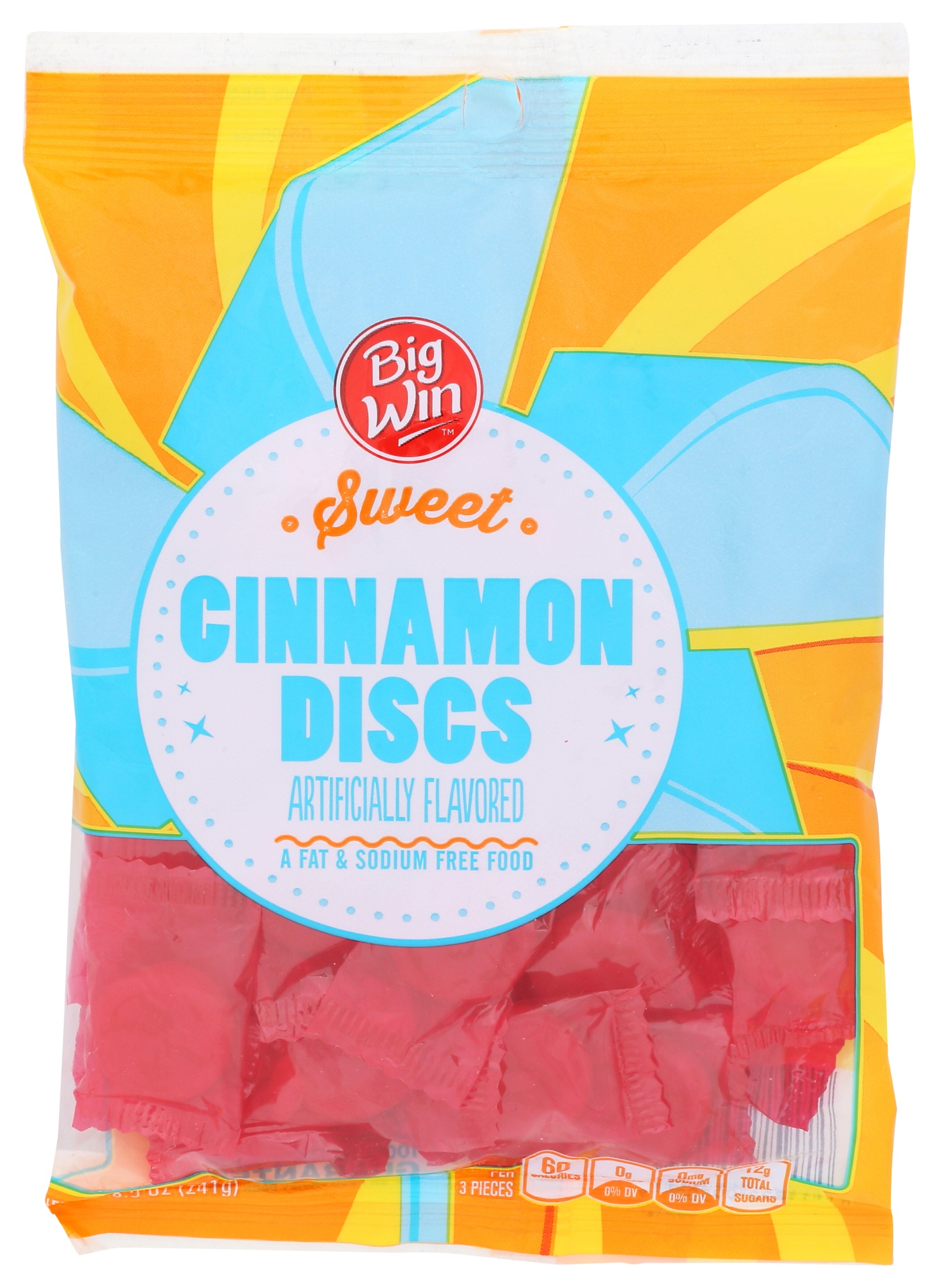 slide 1 of 4, Big Win Cinnamon Discs, 8.5 oz