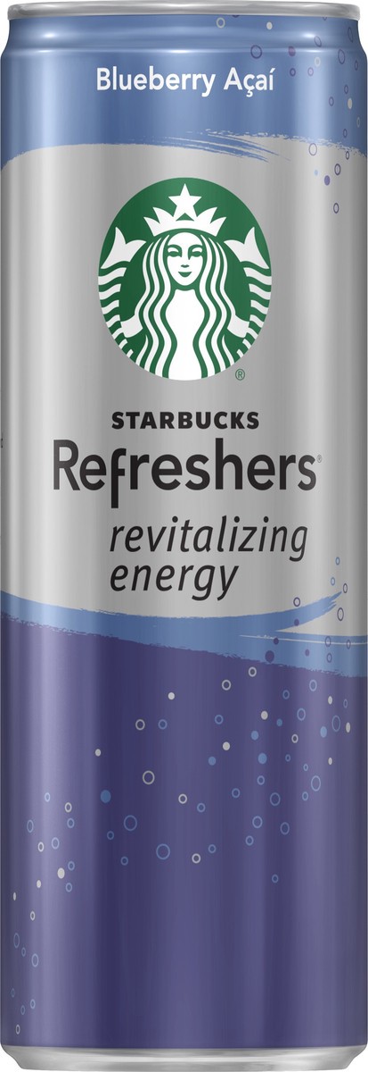 slide 4 of 4, Starbucks Refreshers Revitalizing Energy Blueberry Acai 12 Fluid Ounce Can - 12 oz, 12 oz