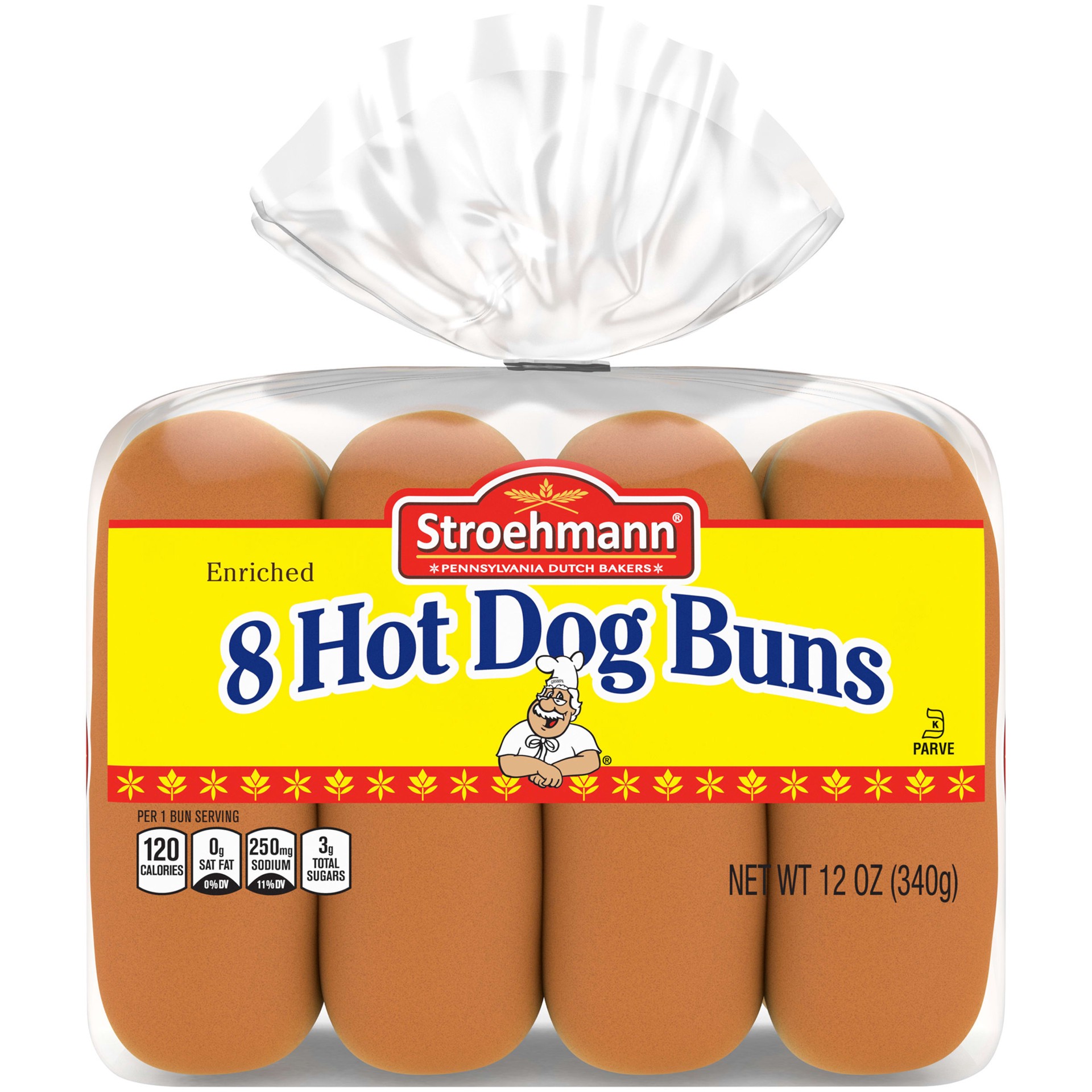 slide 1 of 9, Stroehmann's Bakeries White Hot Dog Buns, 8 count, Hot Dog Buns, 12 oz Bag, 12 oz