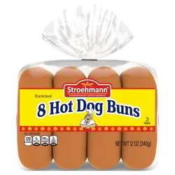 Stroehmann's Bakeries White Hot Dog Buns, 8 count, 12 oz