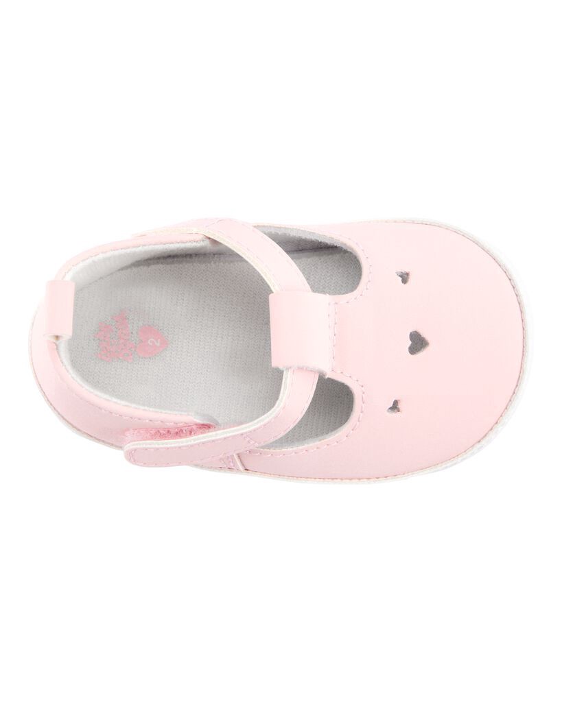 slide 5 of 6, Oshkosh Baby Heart Sneakers Pink 1, 1 ct