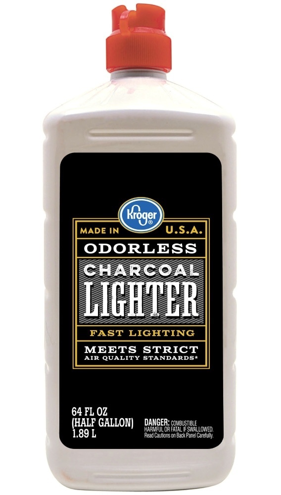 slide 1 of 1, Kroger Odorless Charcoal Lighter Fluid, 64 oz