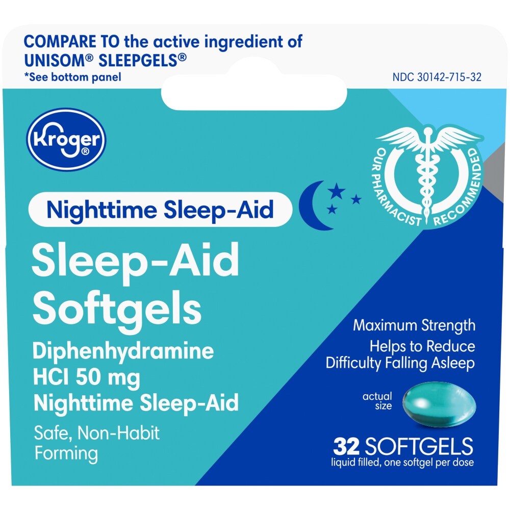 slide 1 of 1, Kroger Sleep Aid Soft Gels, 32 ct