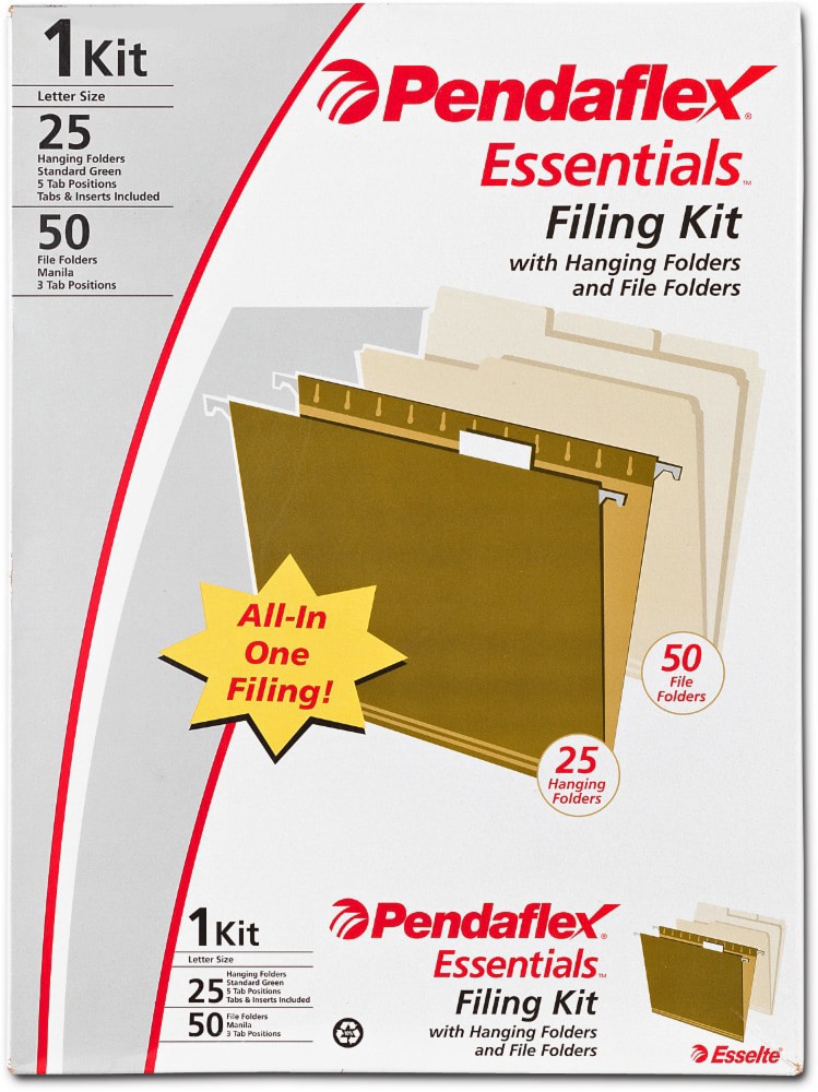 slide 1 of 1, Pendaflex Essentials Letter Size Filing Kit, 1 ct