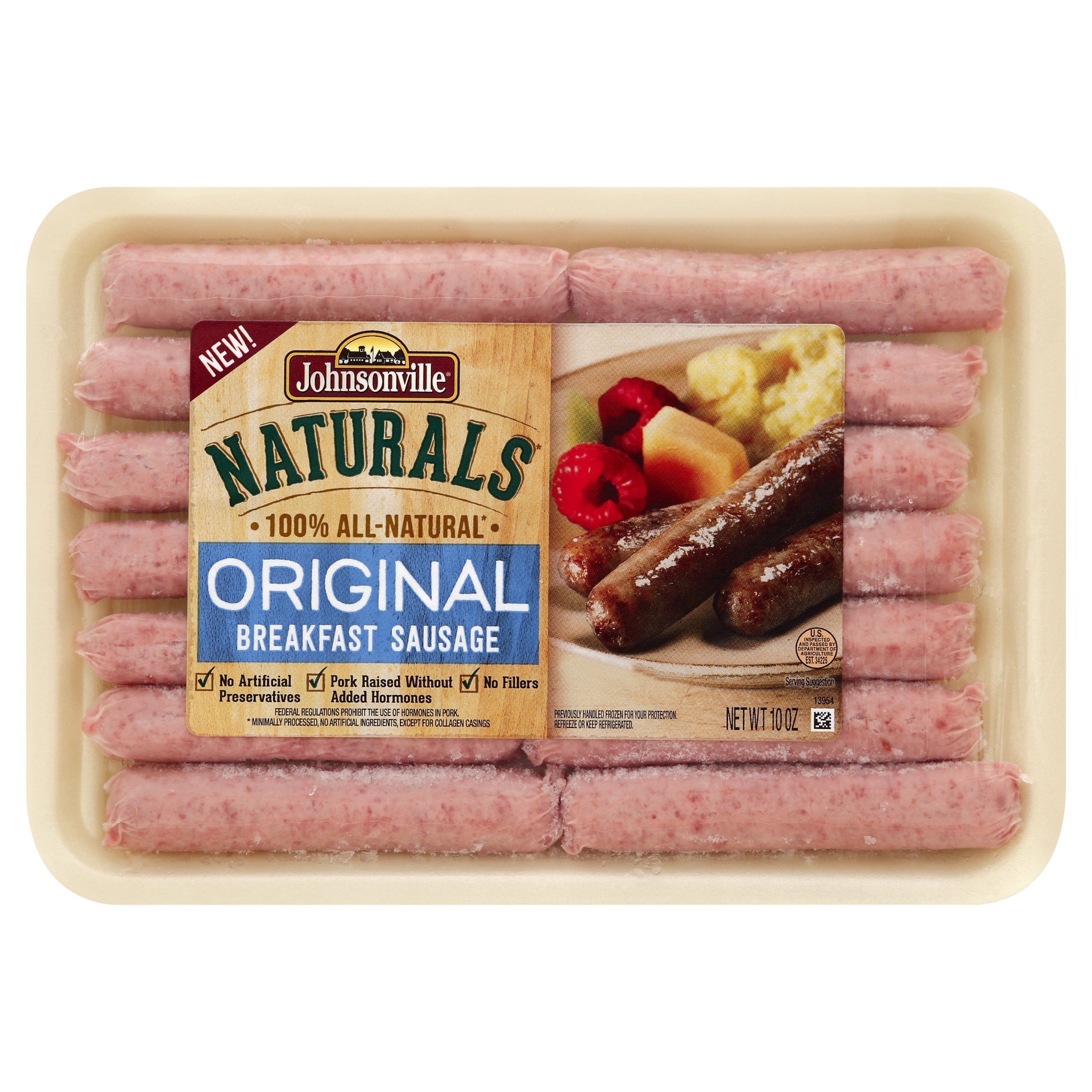 slide 1 of 9, Johnsonville Naturals Original Breakfast Sausage 10 oz, 10 oz